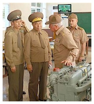 Former Chief of the KPA General Staff VMAR Ri Yong Ho (2nd L) tours a Cuban defense industry site on 3 November 2010 (Photo: NKLW File Photos).