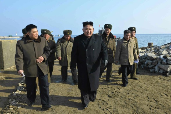 Kim Jong Un visits the construction of the KPA's 8 January Fishery Station.  8 January is Kim Jong Un's birthday (Photo: Rodong Sinmun).