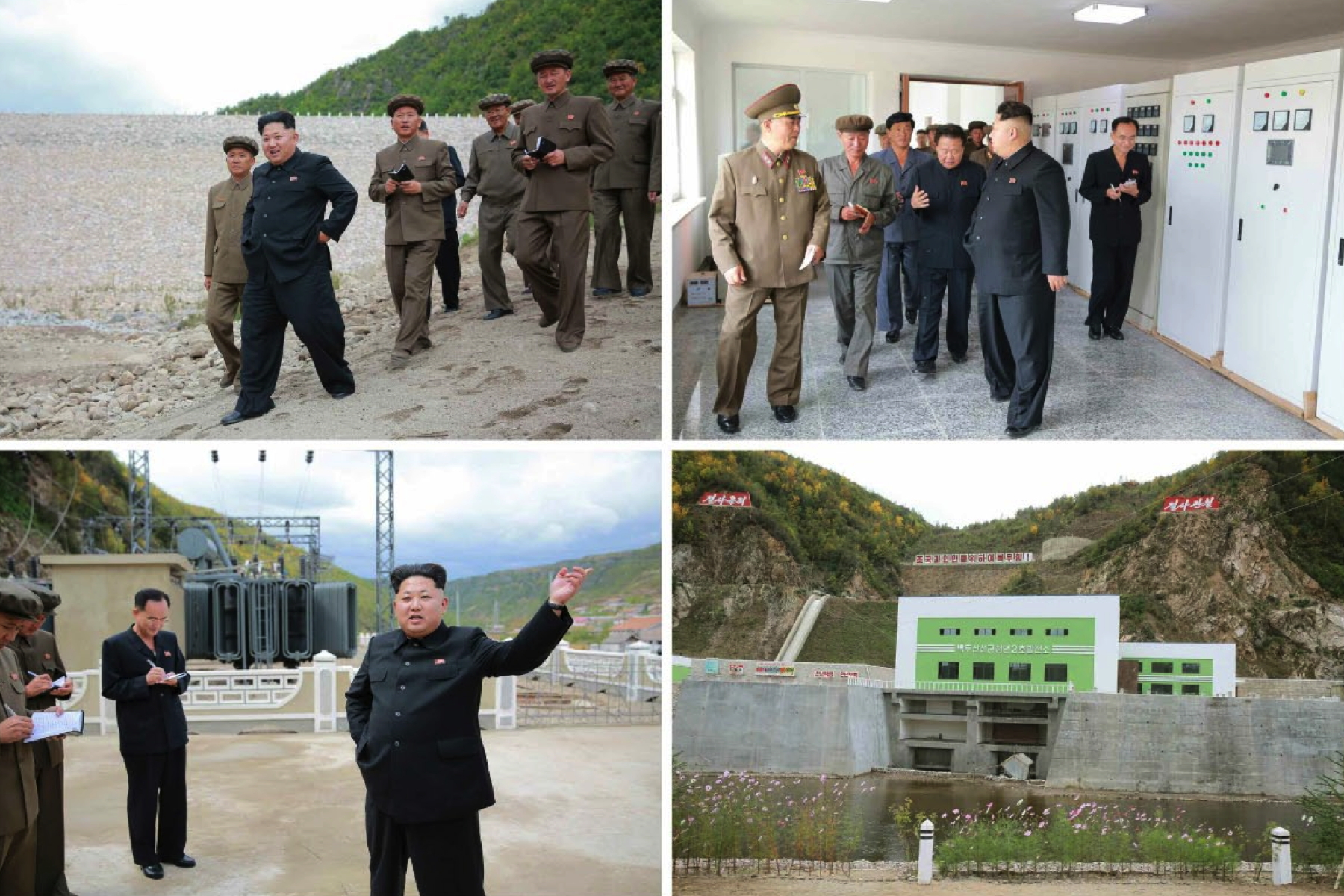 Kim Jong Un inspects a generator and transformer station that are part of the Paektusan Youth Power Station (Photo: Rodong Sinmun). 