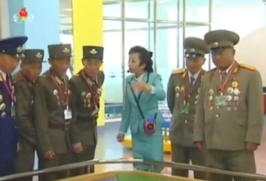 Participants in the Seventh Congress of the Workers' Party of Korea tour the Sci Tech Complex on May 5, 2016 (Photo: Korean Central TV).